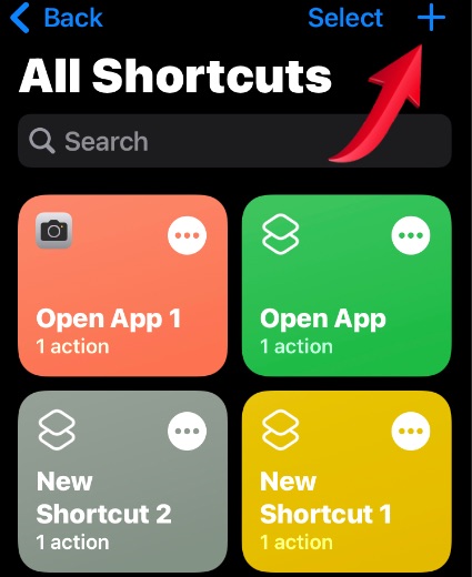 Open Shortcuts App